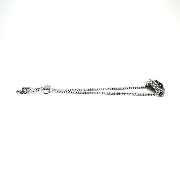 Samuel B Sterling Silver Amethyst Adjustable Slide Bracelet - Picture 3 of 11